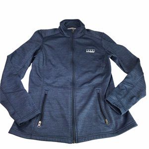KPMG Full Zip Jacket, Fleece Blue Black Stripe M